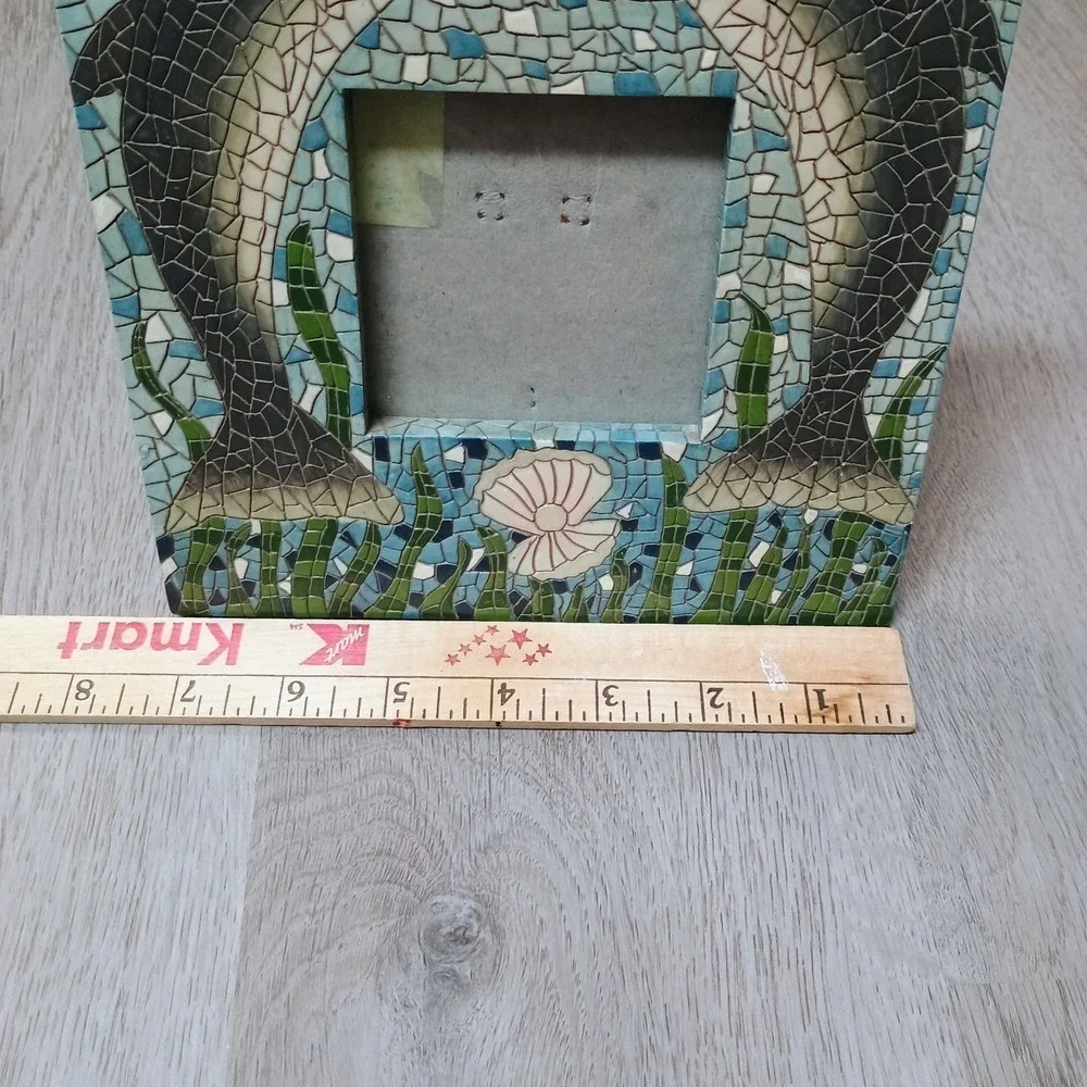 Dolphin Mosaic Look Picture Frame 3 X 3 Inch Picture